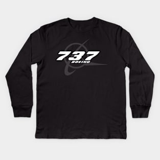 boeing 737 Kids Long Sleeve T-Shirt